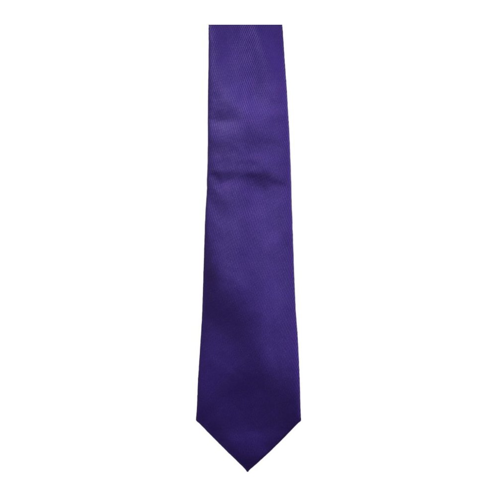 Alfani Satin Solid Pattern Purple 100% Polyester … - image 1